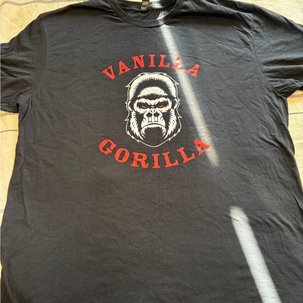 Black Short Sleeve Tee with Gorilla Graphic Design